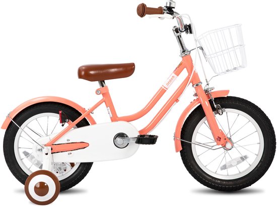 Kinderfiets, 14 inch, fiets met steunwielen vanaf 3 jaar, fiets voor