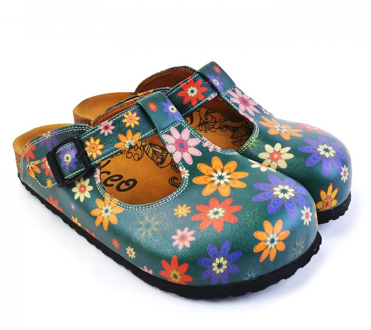 GOBY – Flower Parade Instappers – Handmade en Vegan – Vrolijk en Comfortabel – Maat 35