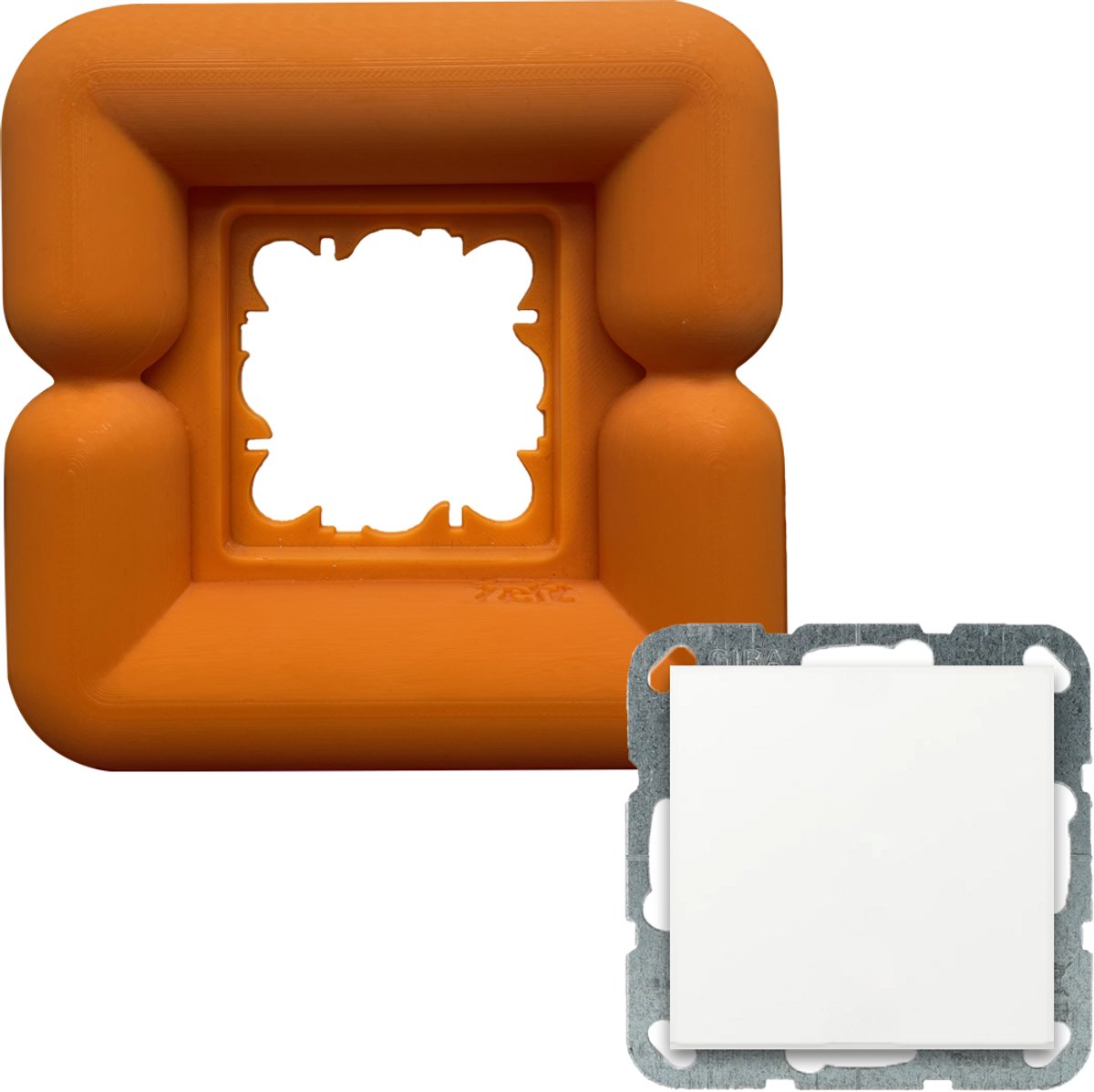 Felt- Stopcontact - Minneola orange - Big Buoy - 1 lichtschakelaar - Plug frame