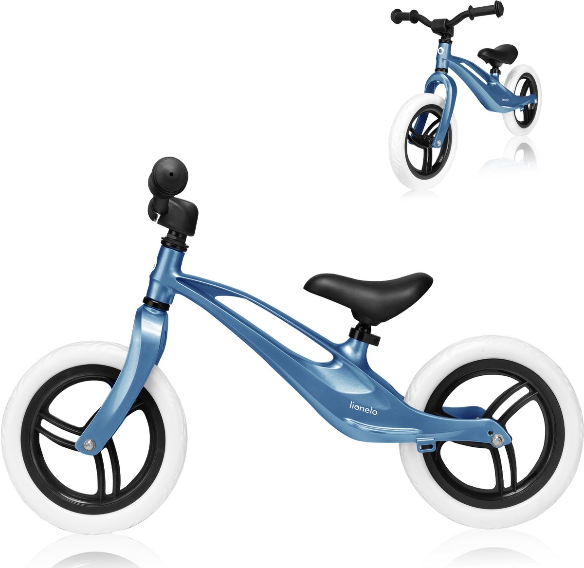 Loopfiets Lionelo Bart Blauw - Zeer laag gewicht 3kg