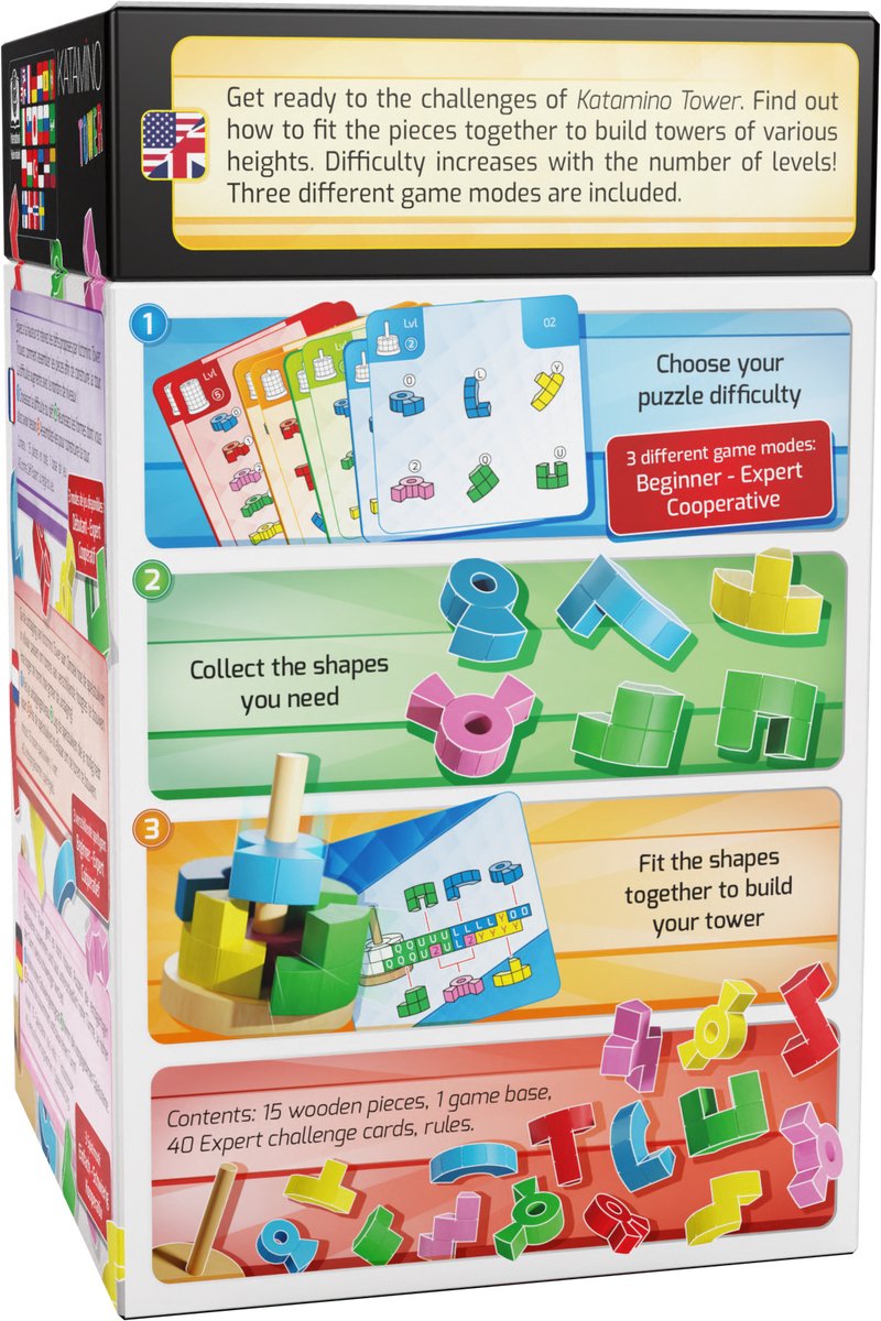 Gigamic - Katamino Tower - 3D puzzelervaring — cadeau in Spellen & Speelgoed - foto 3