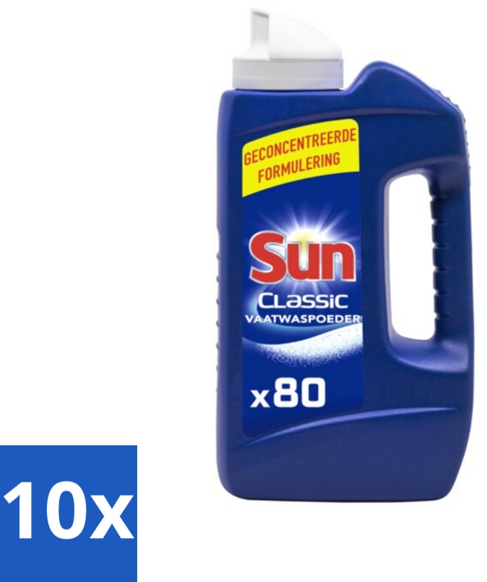 10 x Sun Vaatwaspoeder Normaal 1,39 kg 80 wasbeurten - Vaatwaspoeder - Vaatwasmachine - Vaatwas - Vaatwaspoeder 80 Wasbeurten - Vaatwaspoeder 1.39 Kg
