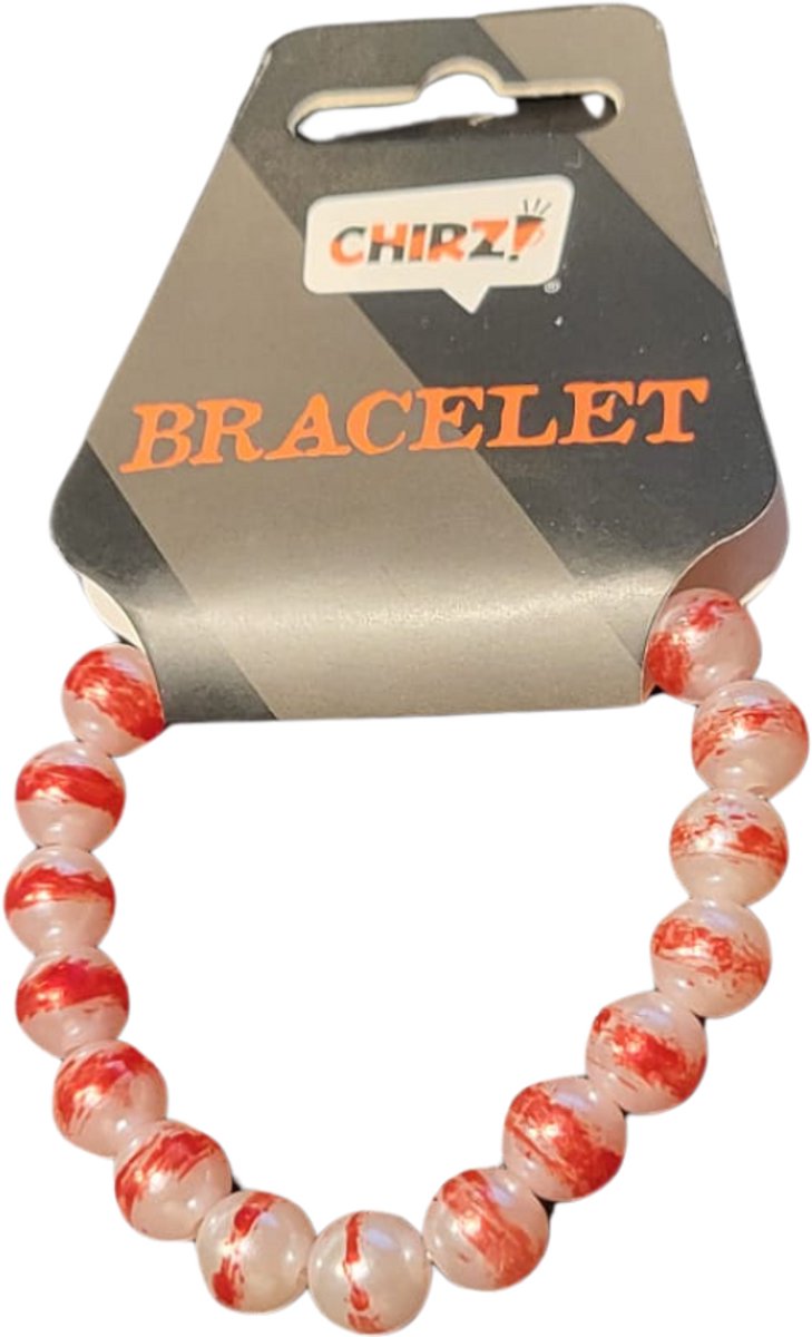Halloween Parel Armband - Wit Met Bloed