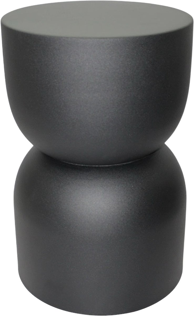 by Mooss - Paudar - Zwart - Bijzettafel - Kruk - Gepoedercoat - Metaal - Ã˜ 30 cm - 46 cm - Black