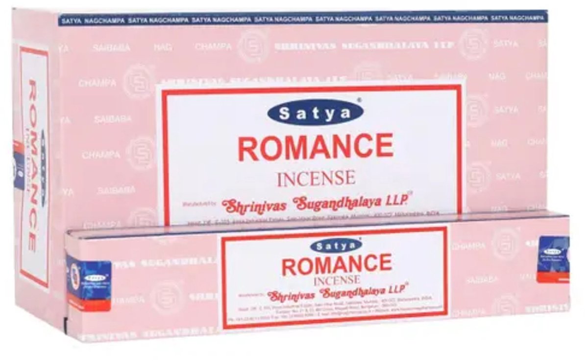 Ruben Robijn Romance wierook 15 grams Satya - doos van 12 st. n.n.b
