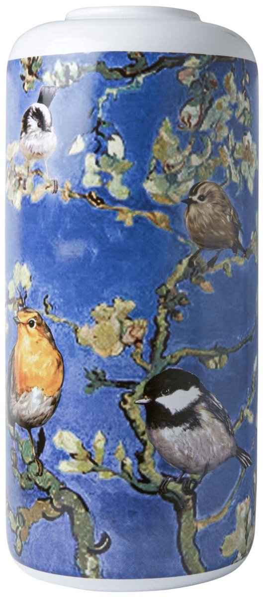 Cilindervaas Vogels van Van Gogh - Keramiek - 31 cm