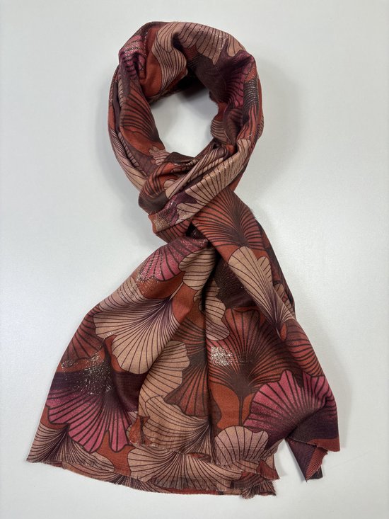 Belle écharpe avec un joyeux imprimé pailleté en tissu chaud composé à 80 % de viscose et à 20 % de laine