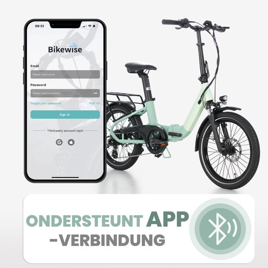 Elektrische Fiets JOBOBIKE ACE Pro - Elektrische Vouwfiets - tot 110 km Actieradius -360Wh Zitbuisaccu - 22kg Lichtgewicht - 20 inch Wielen - Shimano 7 Versnellingen - 250W Achterwielmotor - Hydraulische Schijfremmen - Groen — afbeelding 4