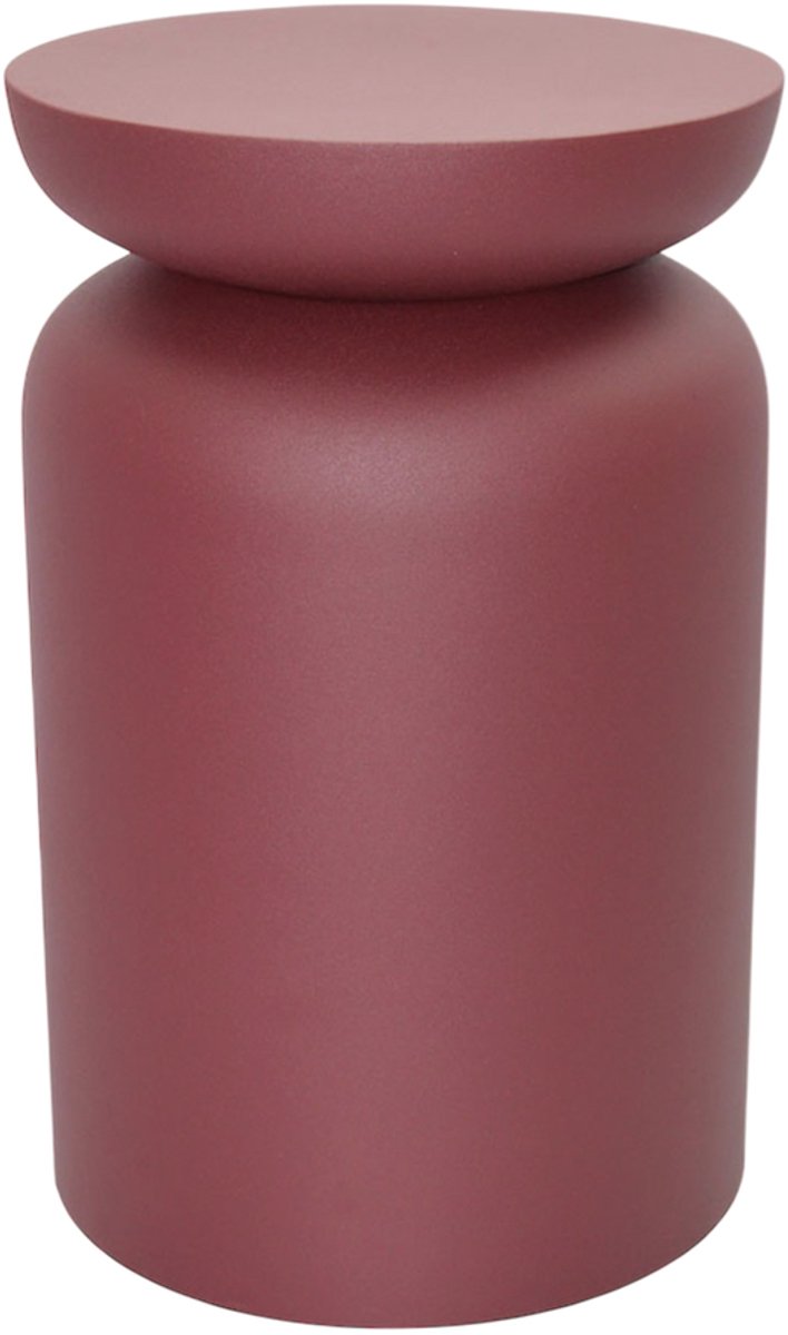 by Mooss - Paudar - Red - Bijzettafel - Kruk - Gepoedercoat - Metaal - Ã˜ 30 cm - 46 cm - Rood