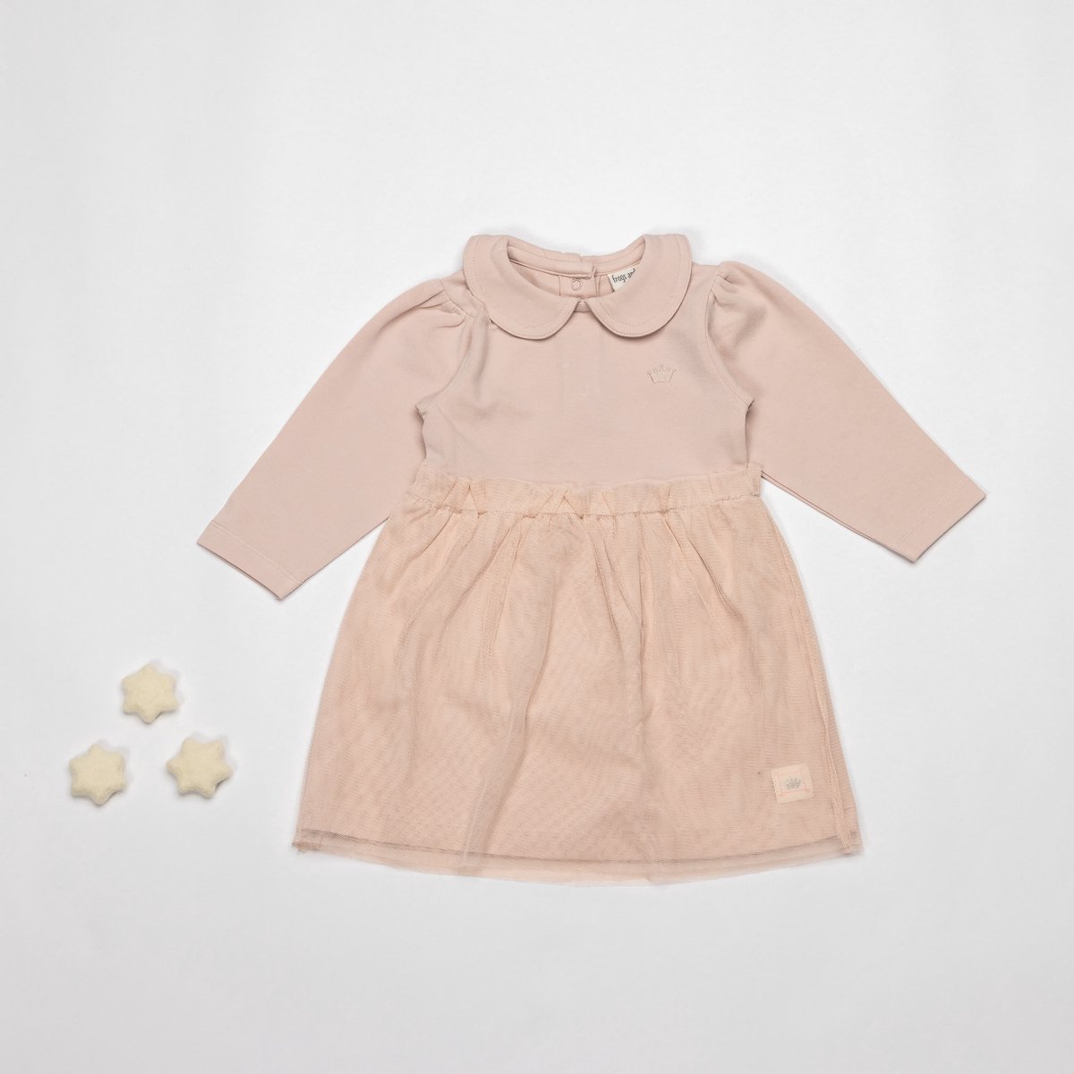 Frogs and Dogs - Baby Dress - Sepia Rose - Maat 80