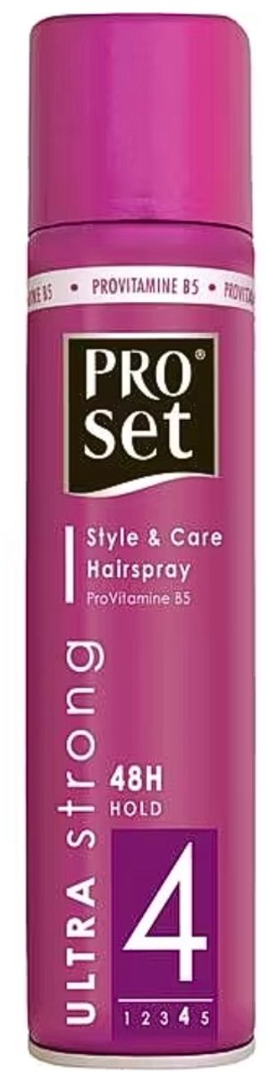 5 x Proset - Haarspray - Ultra Sterk - 48 uur Werking - 250 ml - Haarspray - 48 Uur Fixatie - Haarspray 250 Ml - Haarspray Met B5 - Haarspray Voor Langdurige Fixatie
