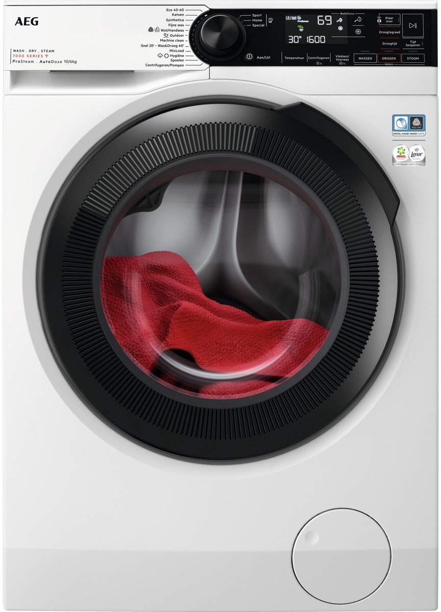 AEG 7000 ProSteam® Autodose Condensatie Was-droogcombinatie 10 kg LWR7516AD4