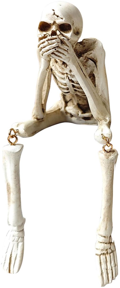Halloweendecoraties, skeletbeeldset - Duurzame harsbeelden geschikt voor bureaus, woonkamers, tuinen en Halloweendecoraties