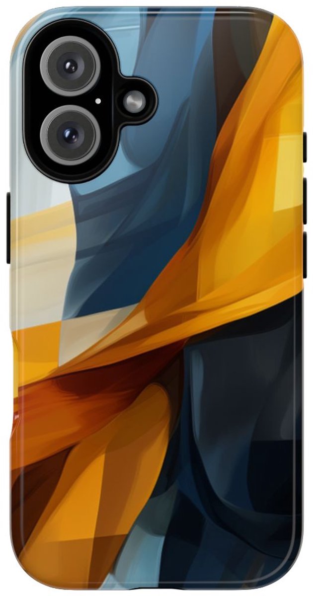 Abstracte Vloeiende Kleurenblokken – Telefoonhoesje Geschikt voor iPhone 16