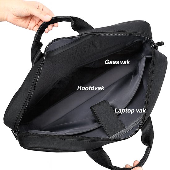 Sacoche pour ordinateur portable SoNis - Sac bandoulière pour ordinateur portable - 15 pouces - noir - hydrofuge - Housse pour ordinateur portable