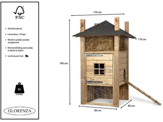 Poulailler Glorenza Meule de Foin Pleun