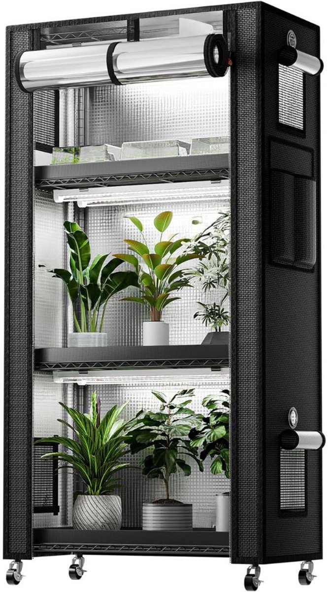 MKSS® Kweektent met Kweeklamp - Planten Kweken Compleet Pakket - Zwart