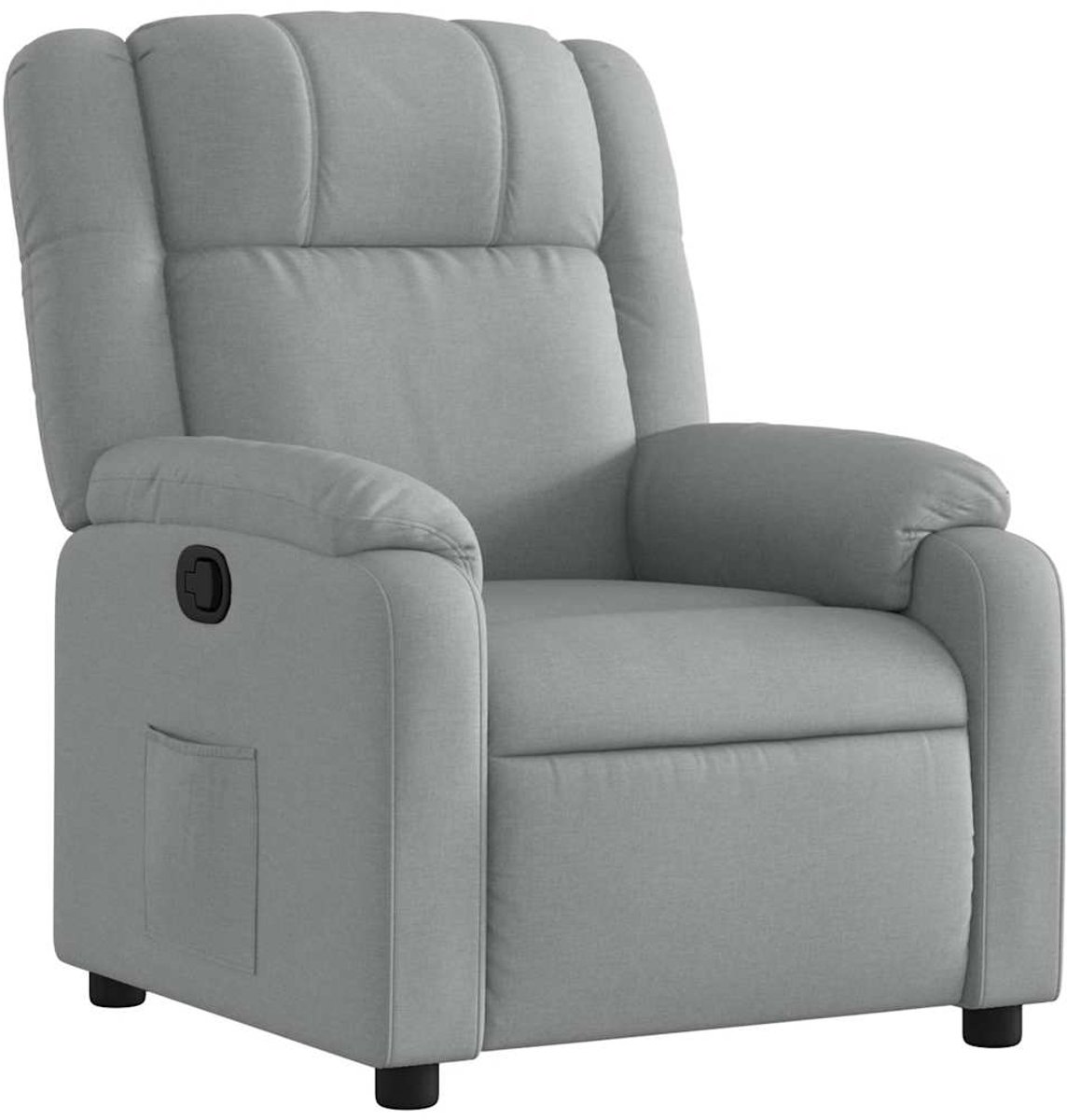 vidaXL Fauteuil - verstelbaar - stof - lichtgrijs