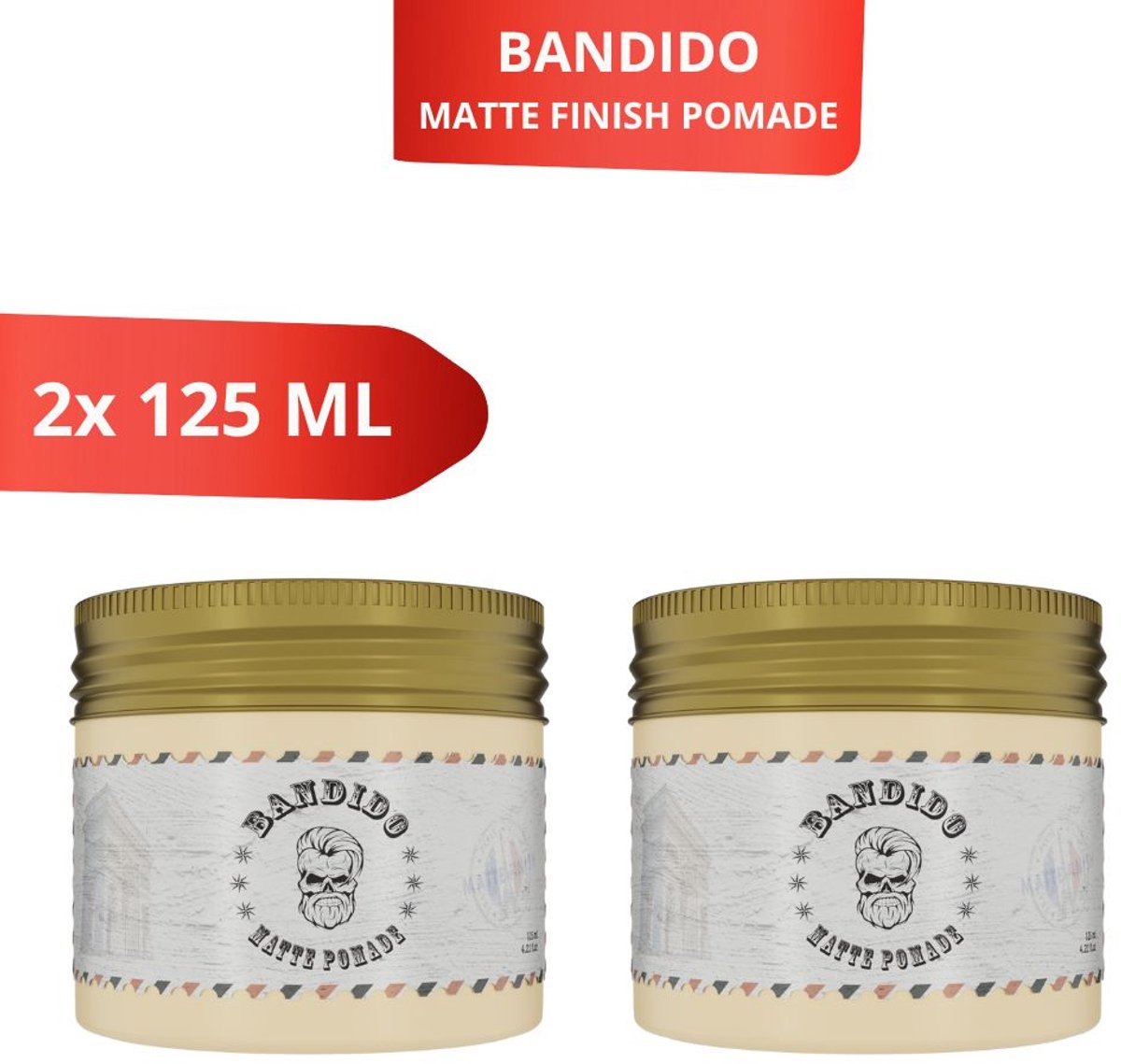 Bandido Matte Finish Pomade 125 ML - 2 PIECES