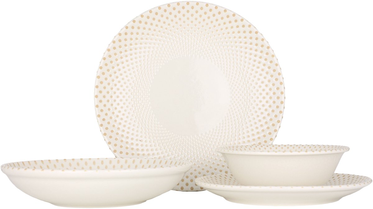 Rinart Serviesset (Medium) - Punto - 24 delig - 6 persoons - Porselein