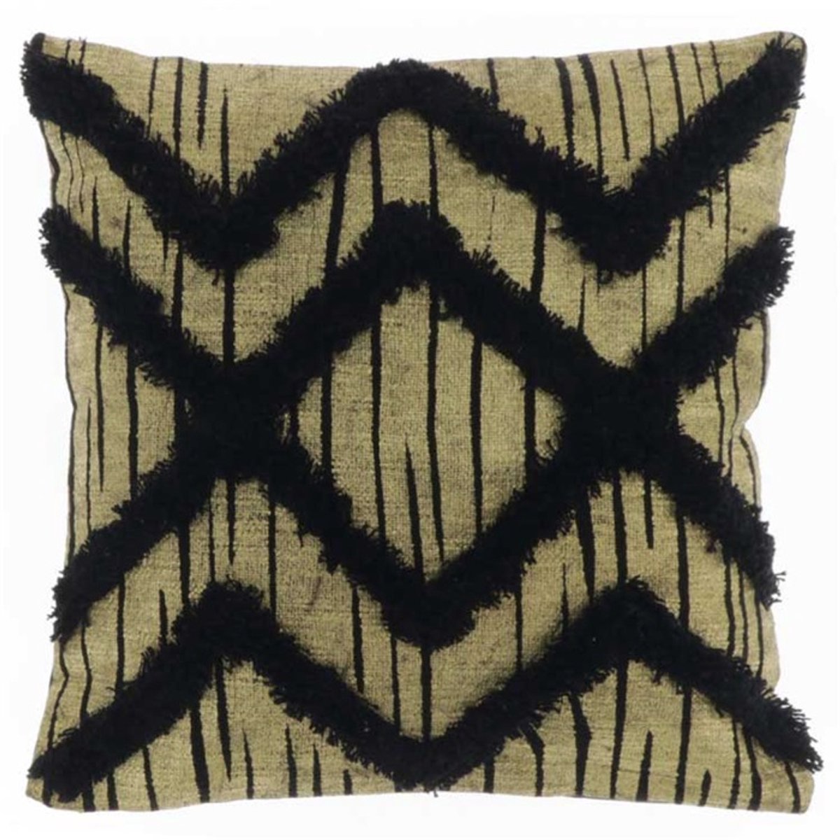 Unique Living | Kussen Vinny 45x45cm black | Kussen woonkamer of slaapkamer