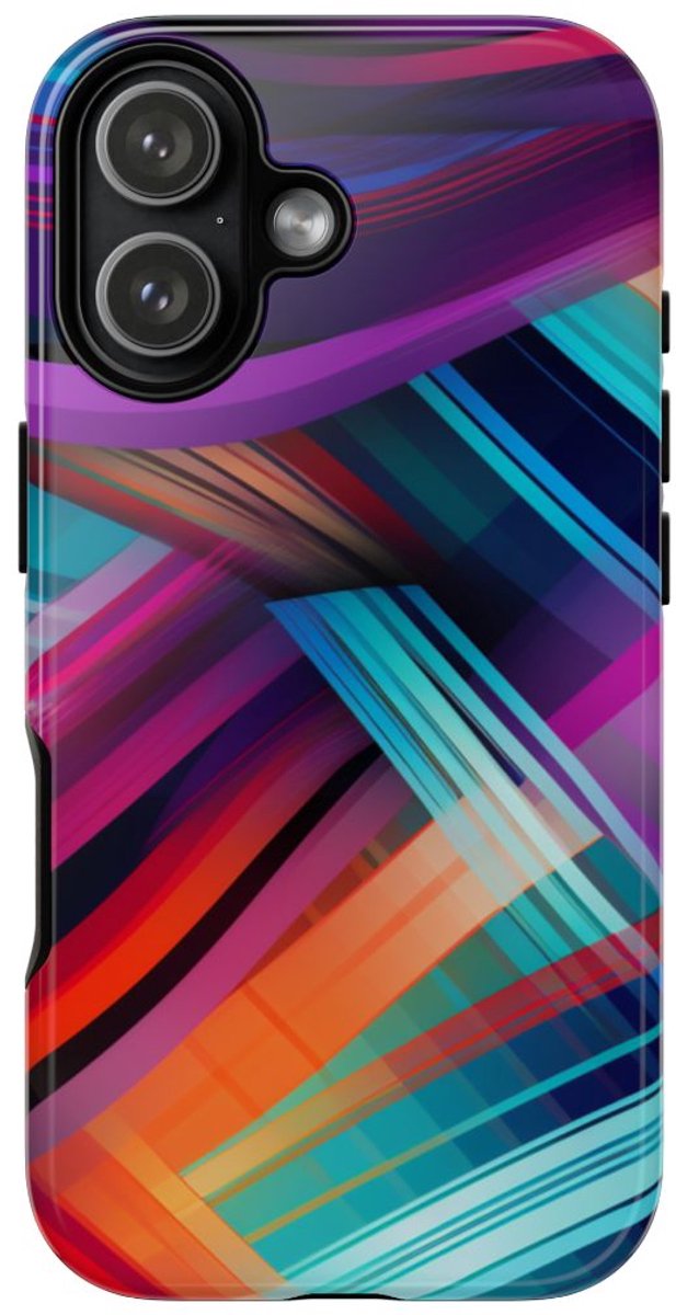 Vrolijk Abstract Gekleurd Golfpatroon – Telefoonhoesje Geschikt voor iPhone 17