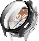 Stravo Full Cover Hoesje met Screenprotector – Geschikt voor Huawei Watch GT 7 / GT 6 46mm – Hardcase Beschermhoesje / Case – Zwart