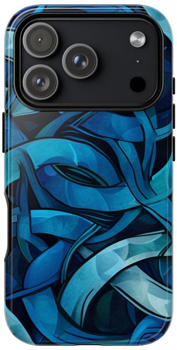 Blauw Keltisch Knoopmotief – Telefoonhoesje Geschikt voor iPhone 17 Pro