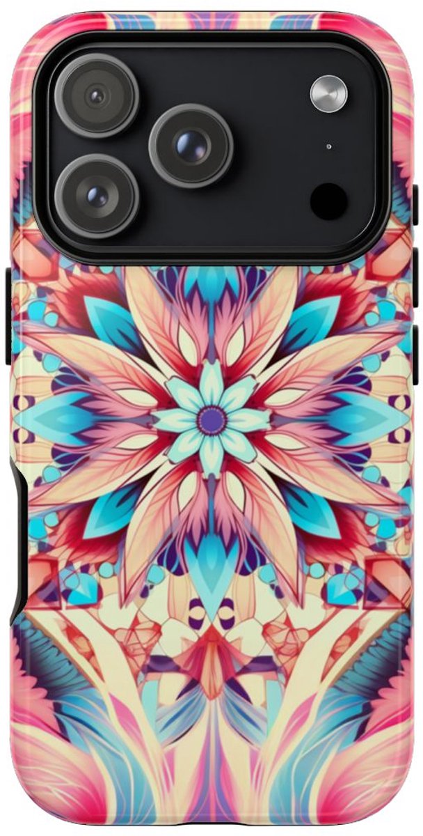 Kleurrijk Mandala Bloemenpatroon – Telefoonhoesje Geschikt voor iPhone 17 Pro
