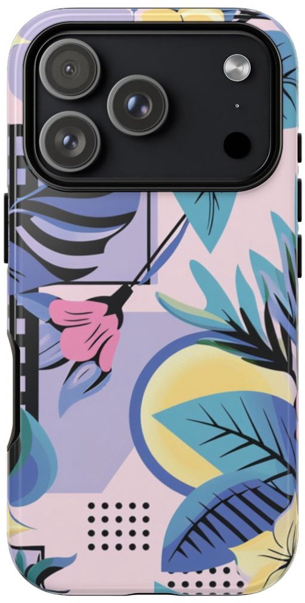 Bloemrijk Geometrisch Patroon – Telefoonhoesje Geschikt voor iPhone 17 Pro