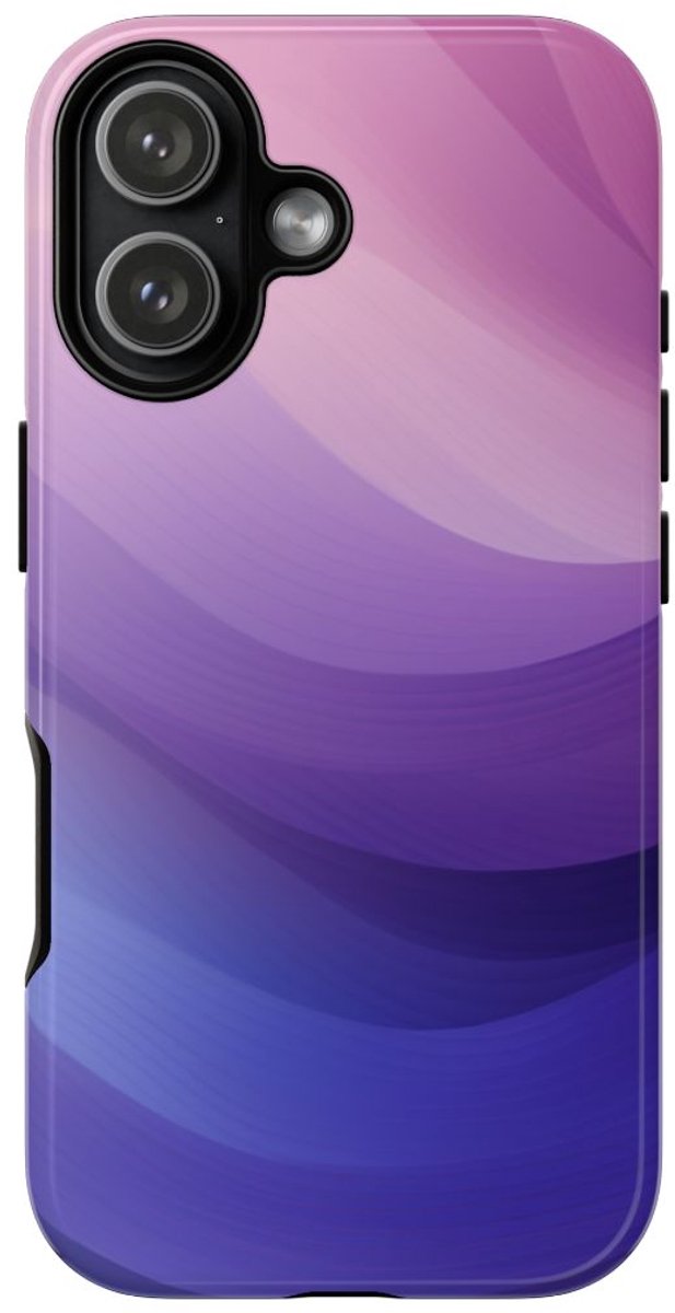 Paarse Gradient Abstracte Golven – Telefoonhoesje Geschikt voor iPhone 17