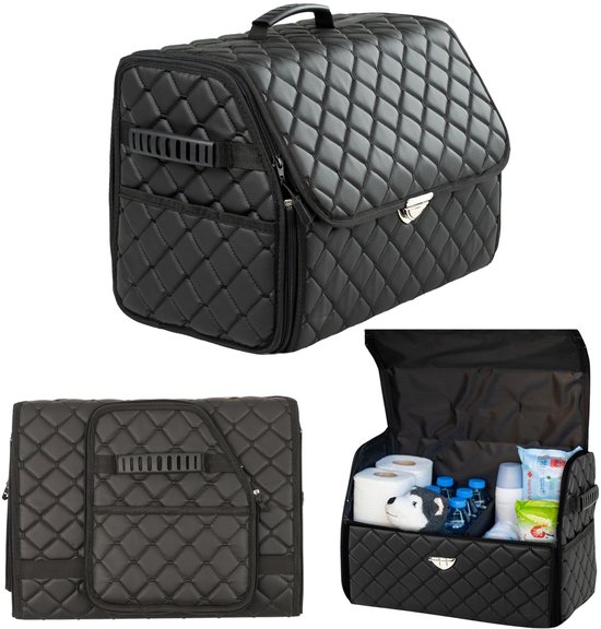 Kofferbakorganizer, Kofferbakorganizer Opslag Met Deksel Opvouwbare Antislip Opbergtas Voor Auto Gereedschap En Interieur Declutter Geschikt Alle Voertuigen 2 Item 3622502158