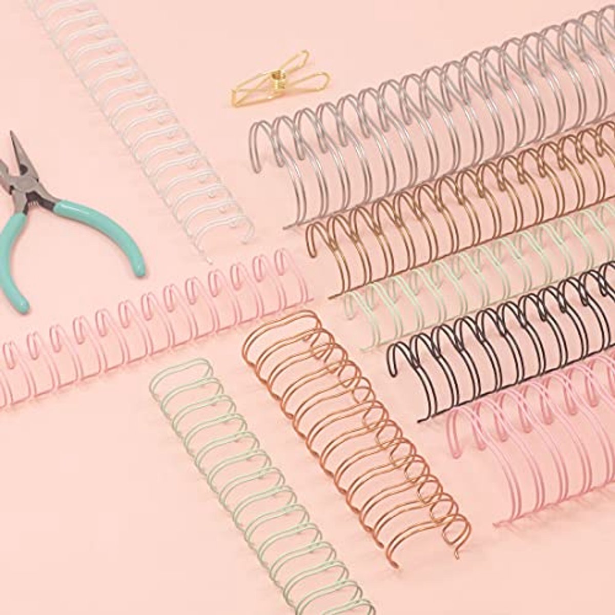 Set van 2 dubbele ringspiralen voor het maken van albums, boeken en planners thumbnail 6