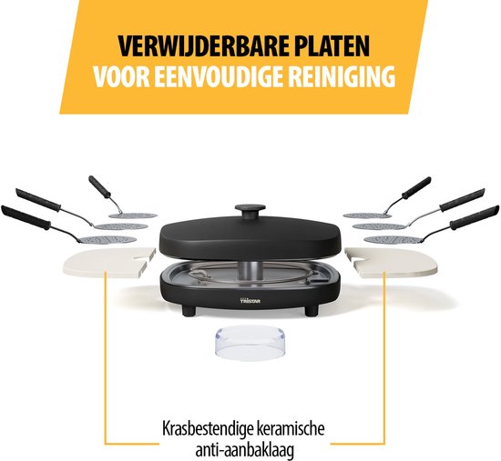 Tristar PZ-9176 Pizza Gourmetset - Family 6 Mini Pizza Oven - Voor 6 personen - Inclusief deegsnijder — afbeelding 5