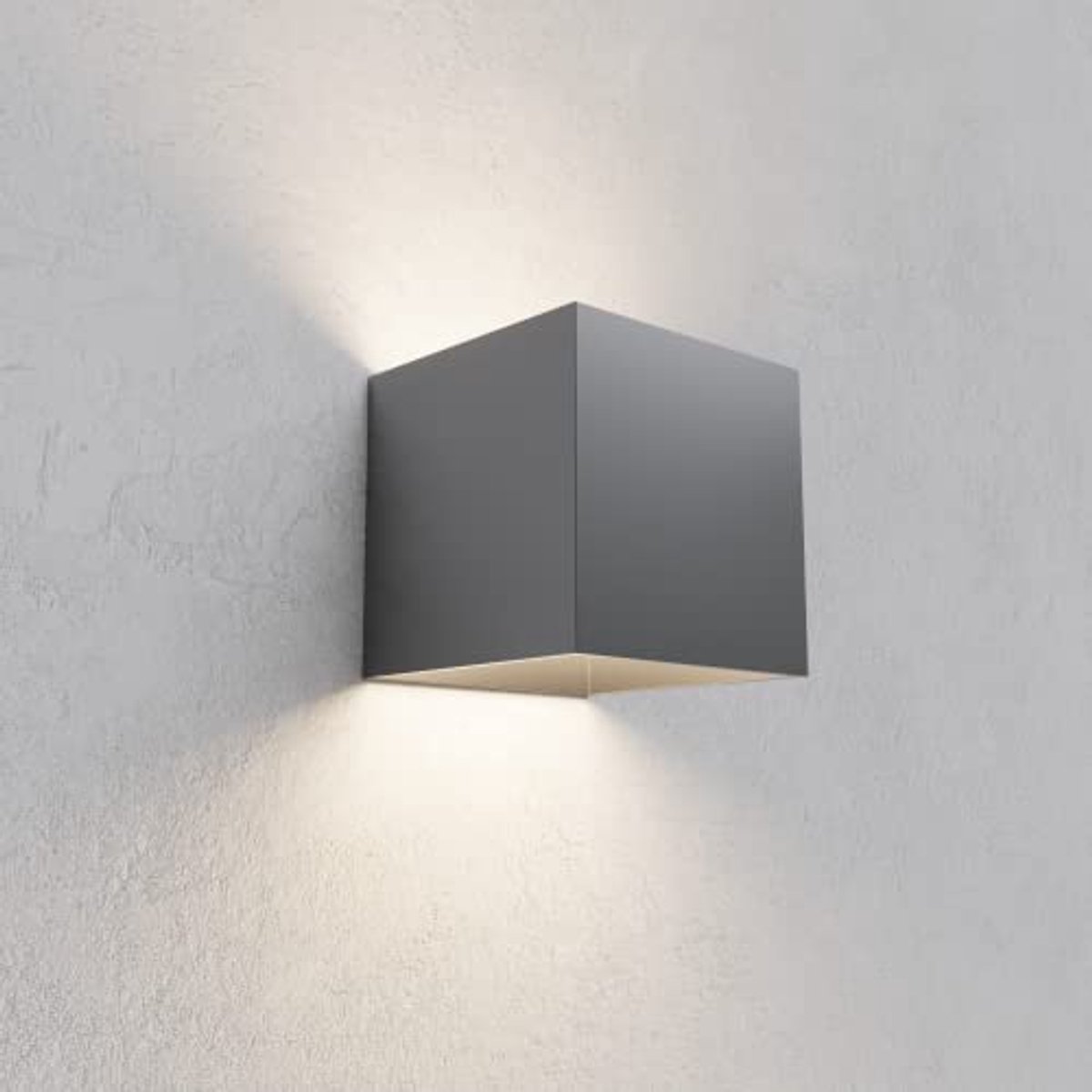 Led-wandlamp met kubus, IP65, 12 W, verstelbaar, 1000 lumen, modern aluminium