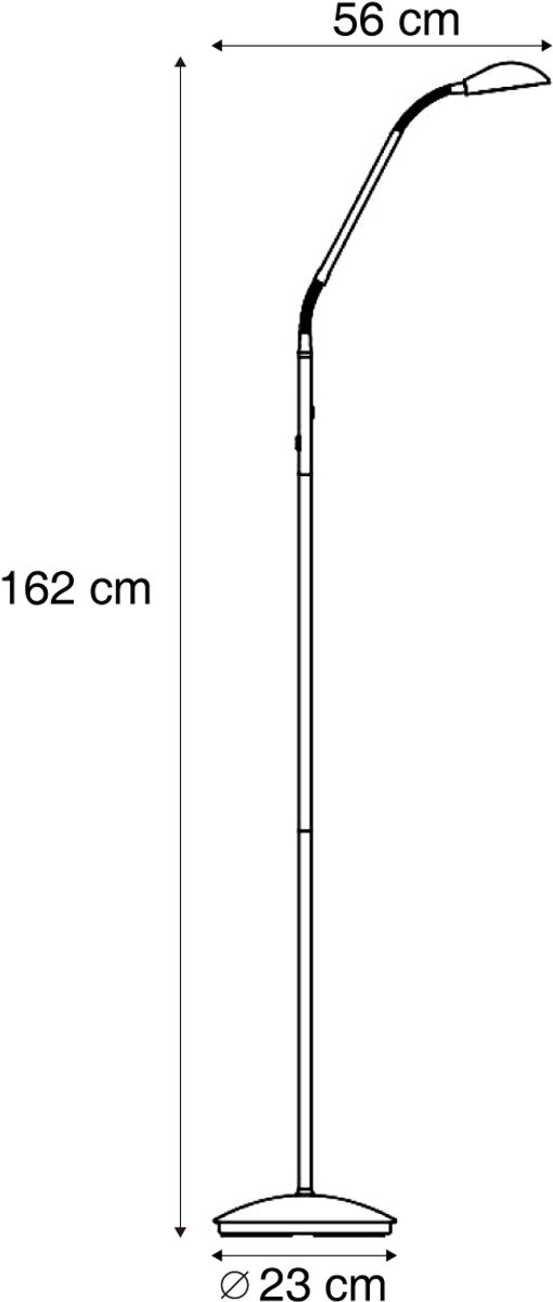 QAZQA waldorf - Staande Lamp met Dimmer thumbnail 4