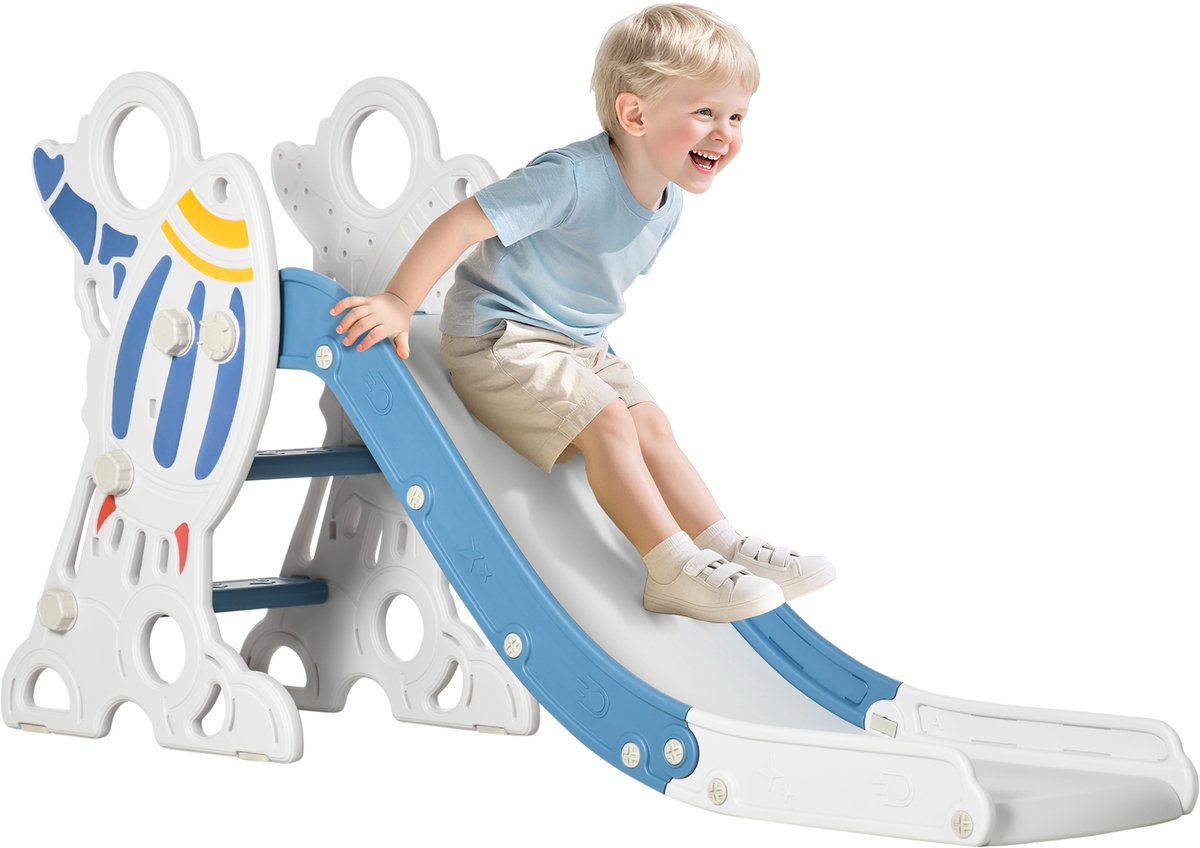 AIYAPLAY Kids Slide Kunststof 157L x 46,5B x 80H cm Blauw