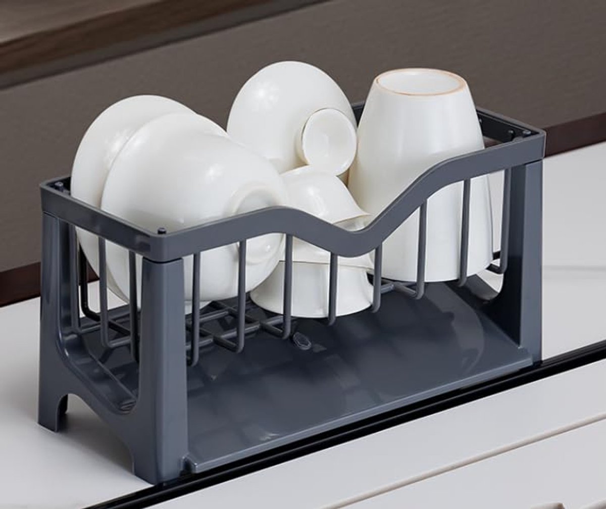 Sponshouder en Gootsteenorganizer - Zwart Kunststof Keukenaccessoire