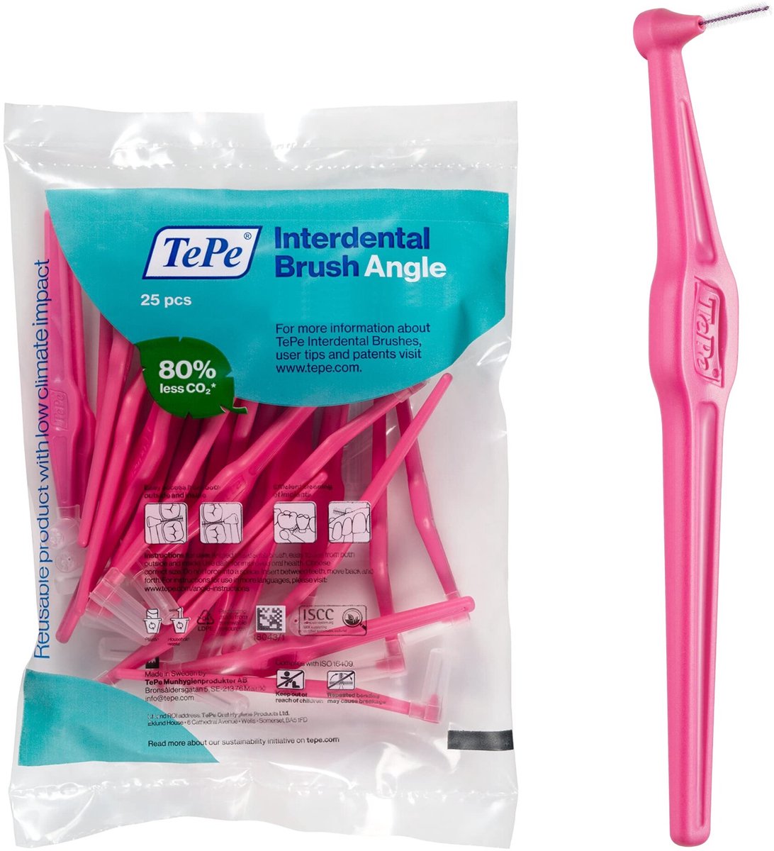 TePe Angle Roze - 2 x 25 stuks - Voordeelverpakking