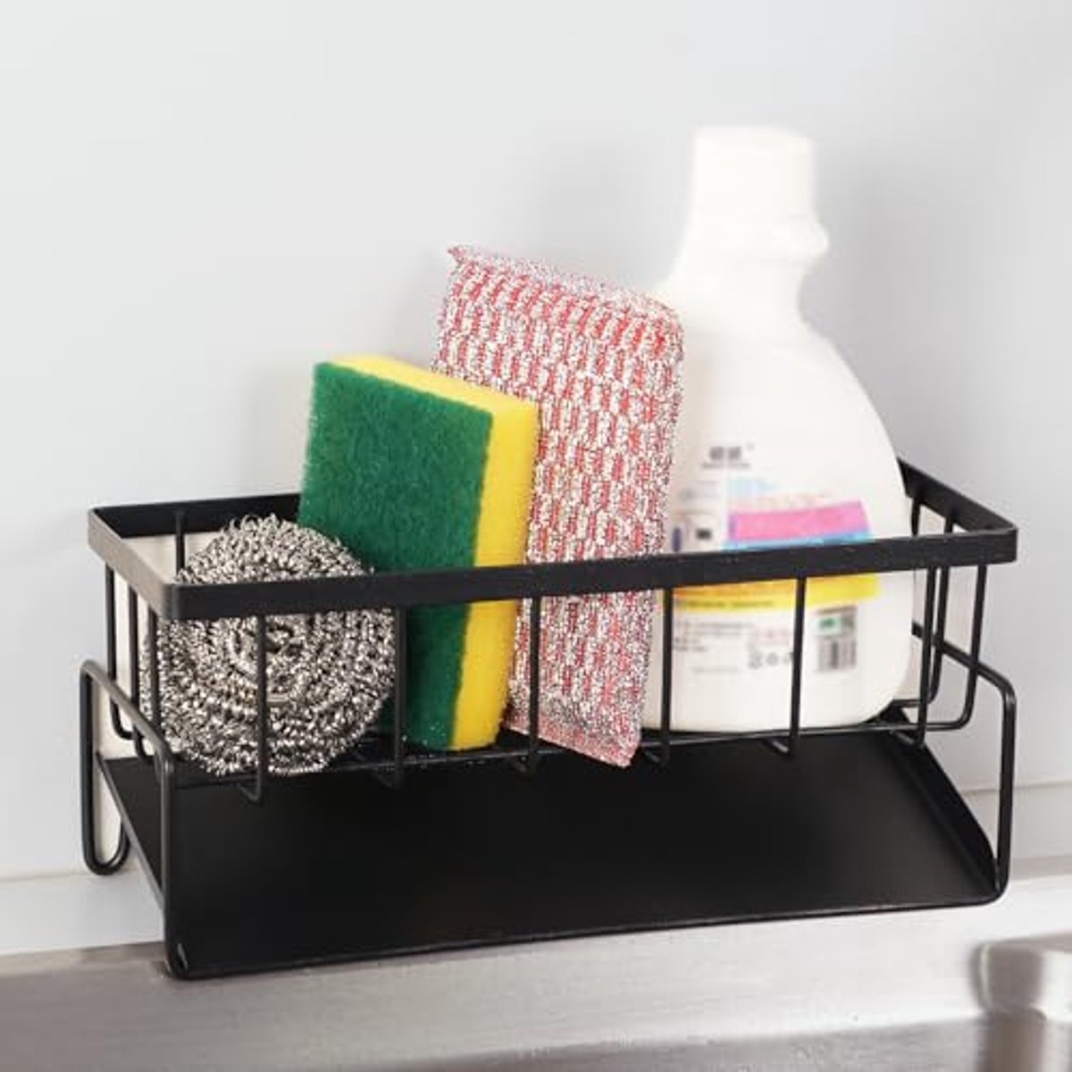 Gootsteenorganizer en Keukensponshouder - Robuust en Smal Metaal