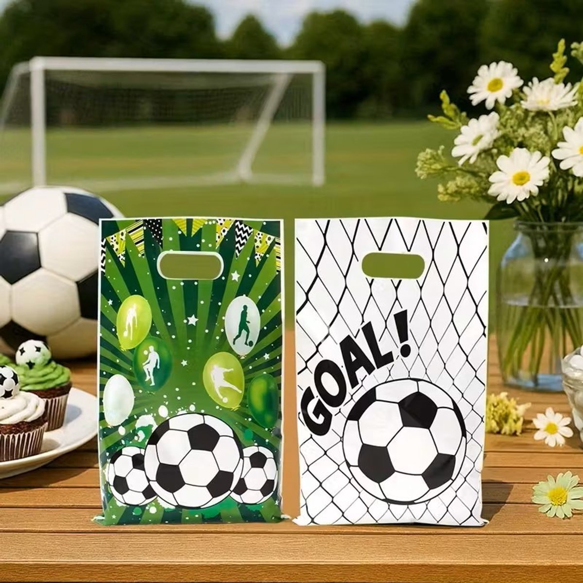 Uitdeelzakjes Voetbal - 20 Stuks - Uitdeelzakjes - Traktatie zakjes voor Uitdeelcadeautjes - Uitdeelzakjes Kinderfeestje - Voetbal - Snoepzakjes