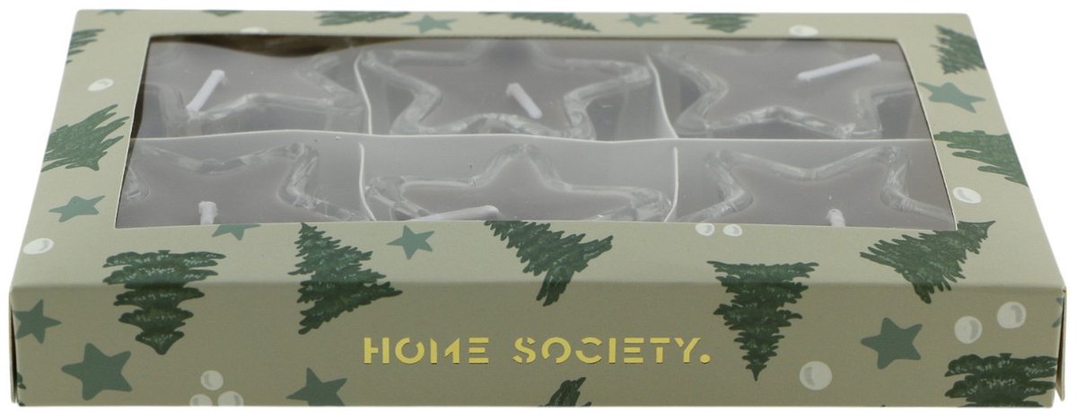 Home Society - Ster Kaarsjes in Geschenkverpakking (6 stuks) - Taupe