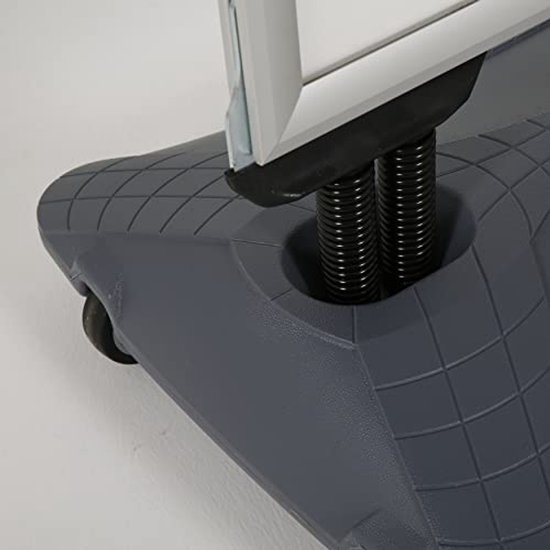 DISPLAY SALES Windpro Slim, waterdichte reclamestandaard in DIN A1, posterstandaard in zilver, reclamebord aan beide zijden bruikbaar, verkoopstand