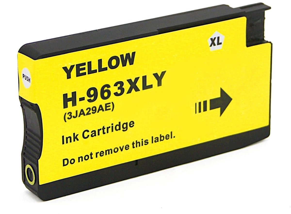 Inktcartridge Geschikt voor HP 963 / 963XL | 1x Geel Geschikt voor HP OfficeJet Pro 9010, 9012, 9013, 9014, 9015, 9016, 9018, 9019