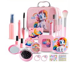 K&R Ventures® Roze Make up Speelkoffer Set – Pretend Play Beautyset voor Meisjes – Inclusief Dressing Tas & Accessoires – Educatief Rollenspel Speelgoed – Perfect Cadeau voor Verjaardag, Kerst & Feestdagen