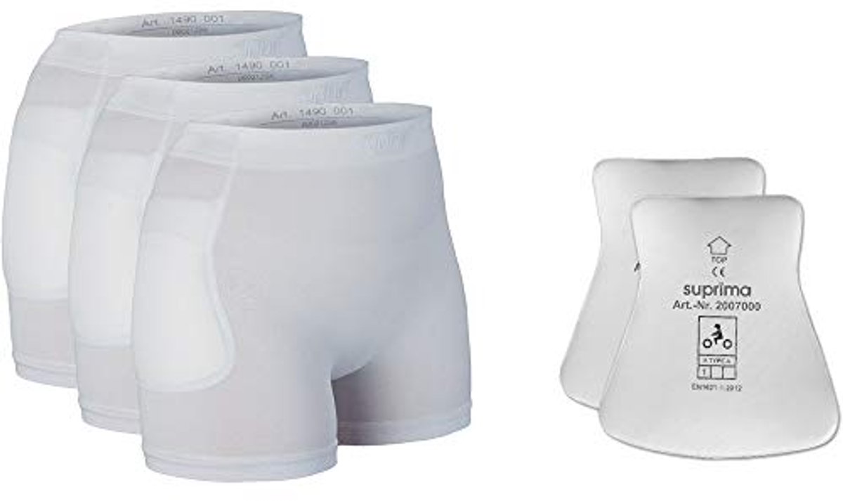 Set van 3 hip guards slip - Wit - M medium