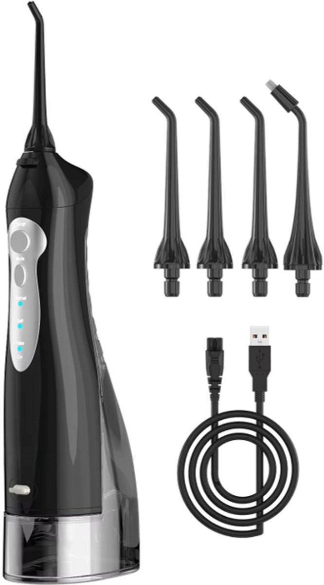 Waterflosser voor Tanden Bleken - Draadloos, 4 Jets, 3 Modi, IPX7 Waterdicht, Oplaadbare Orale Tandenreiniger met Tanden Picks - Tanden Bleken, Mondhygiëne, Water Flosser Tanden, Tanden Verzorging