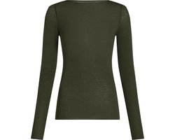 Hunkemöller super soft Boatneck shirt with Cashmere Groen S