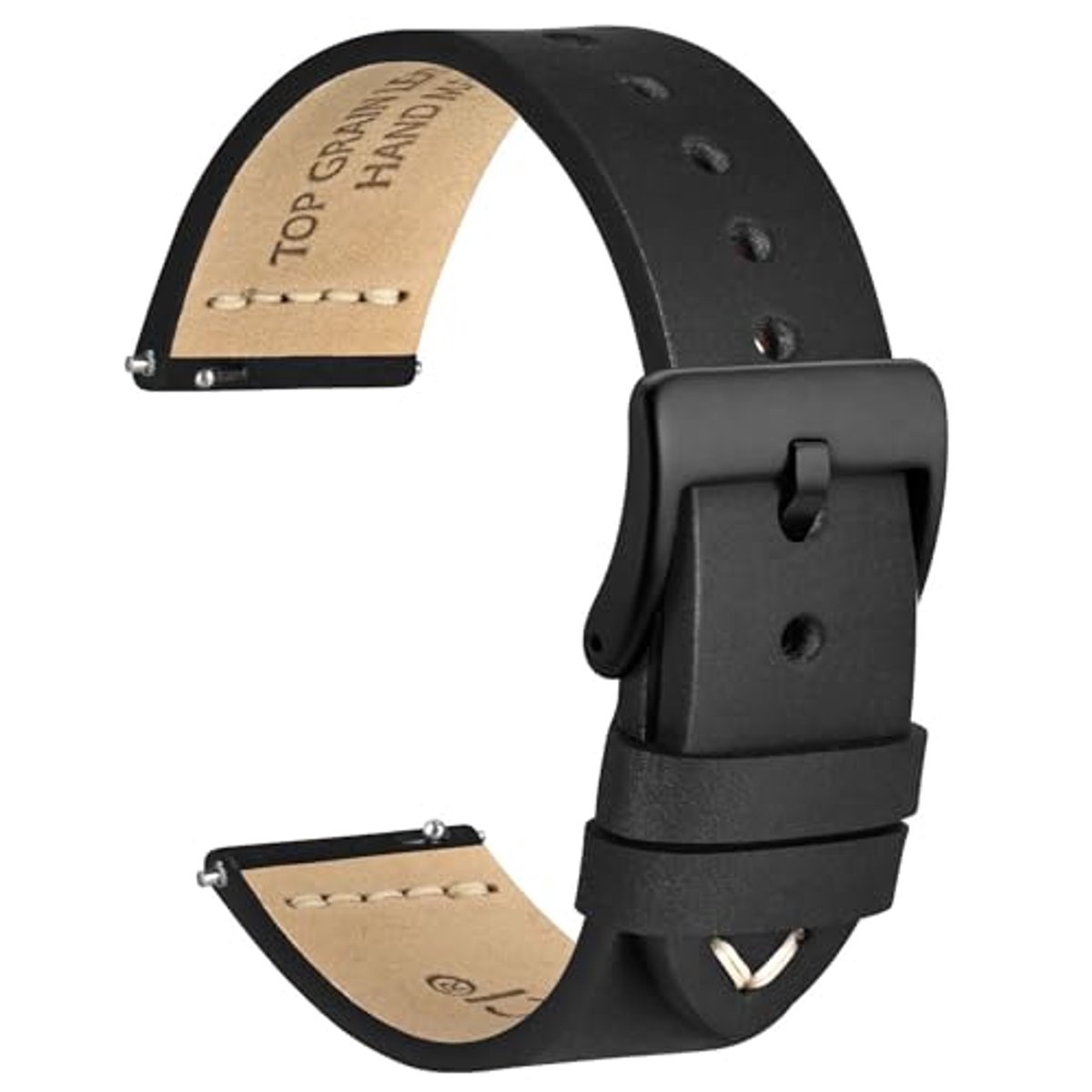 Oud leren horlogebandje met snelsluiting, roestvrijstalen gesp, reservearmbanden voor heren - 18mm, 20mm, 22mm