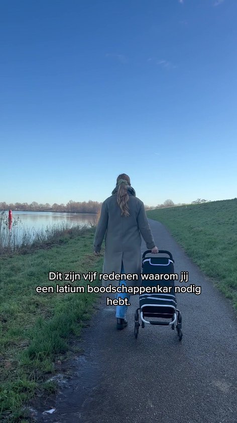 Chariot de courses Latium à 3 Roues - Chariot de courses pliable avec compartiment réfrigérant - Chariot avec sac de courses amovible - Chariot de courses pliable avec rampe d'escalier - Zwart